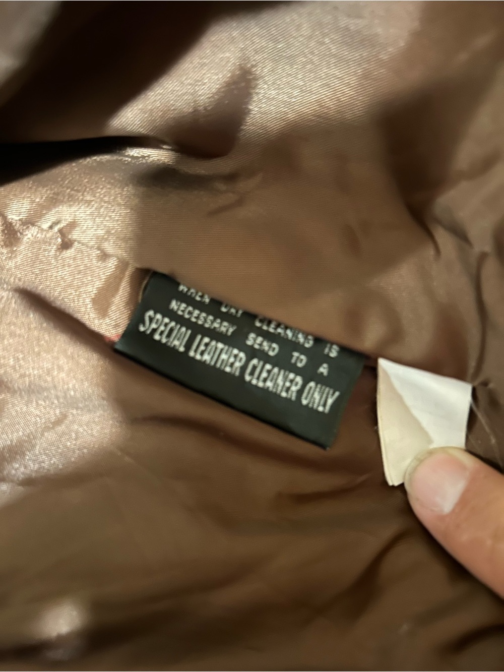 Men's Brown Leather Bomber Jacket - Classic Casual Bomber - Picture 11 of 11